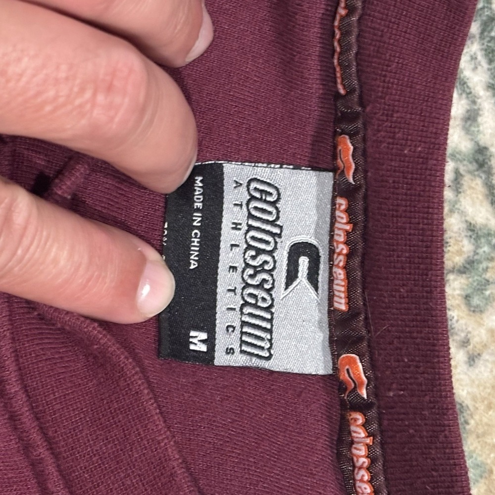 Vintage Colosseum Virginia Tech Sweatshirt Maroon Medium - Picture 5 of 6